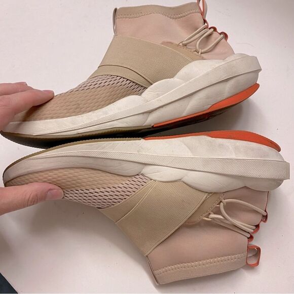 SOREL Kinetic tan beige slip on adjustable hightop sneaker shoe Explorer Defy 9 - Picture 5 of 10